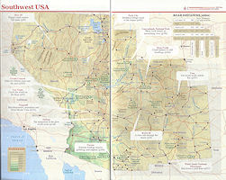 Southwest USA map