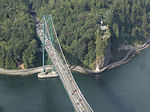 Vancouver bridge from seaplane