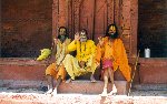 Holy men at Durbar square