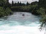 Huka falls with boat